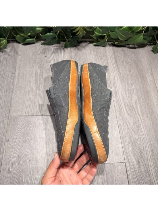 OluKai Hanohano Gray Waxed Canvas Wool Shearling Slippers Shoes Mens Size 9 main image 7